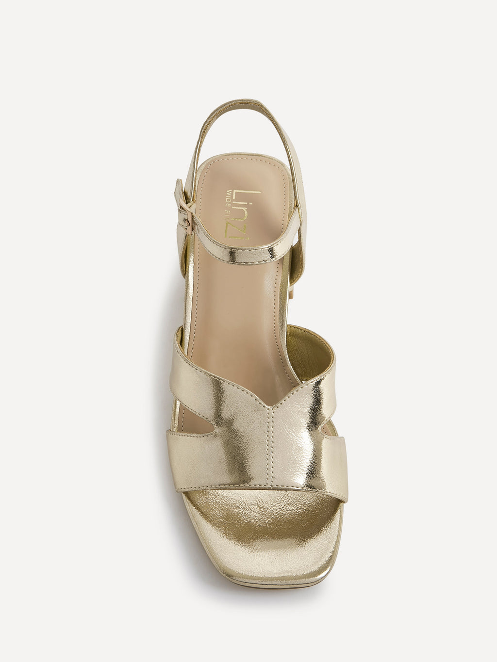 Empire Wide Fit Gold Block Heels