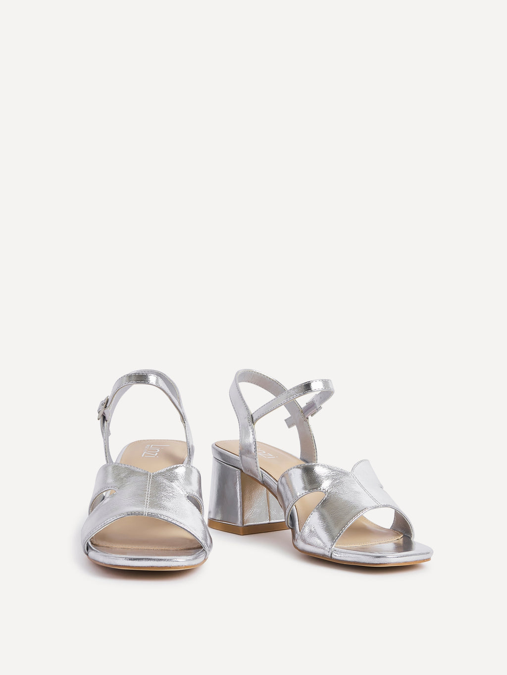 Empire Wide Fit Silver Block Heels