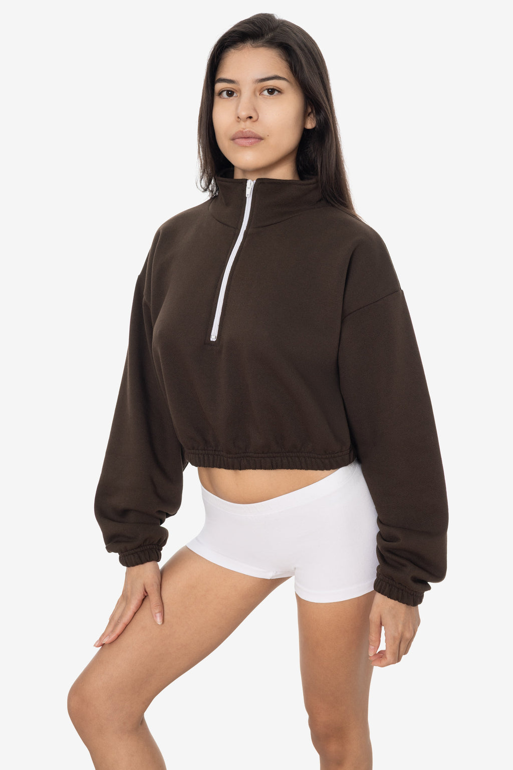 F396 - Flex Fleece Half Zip Cropped Pullover