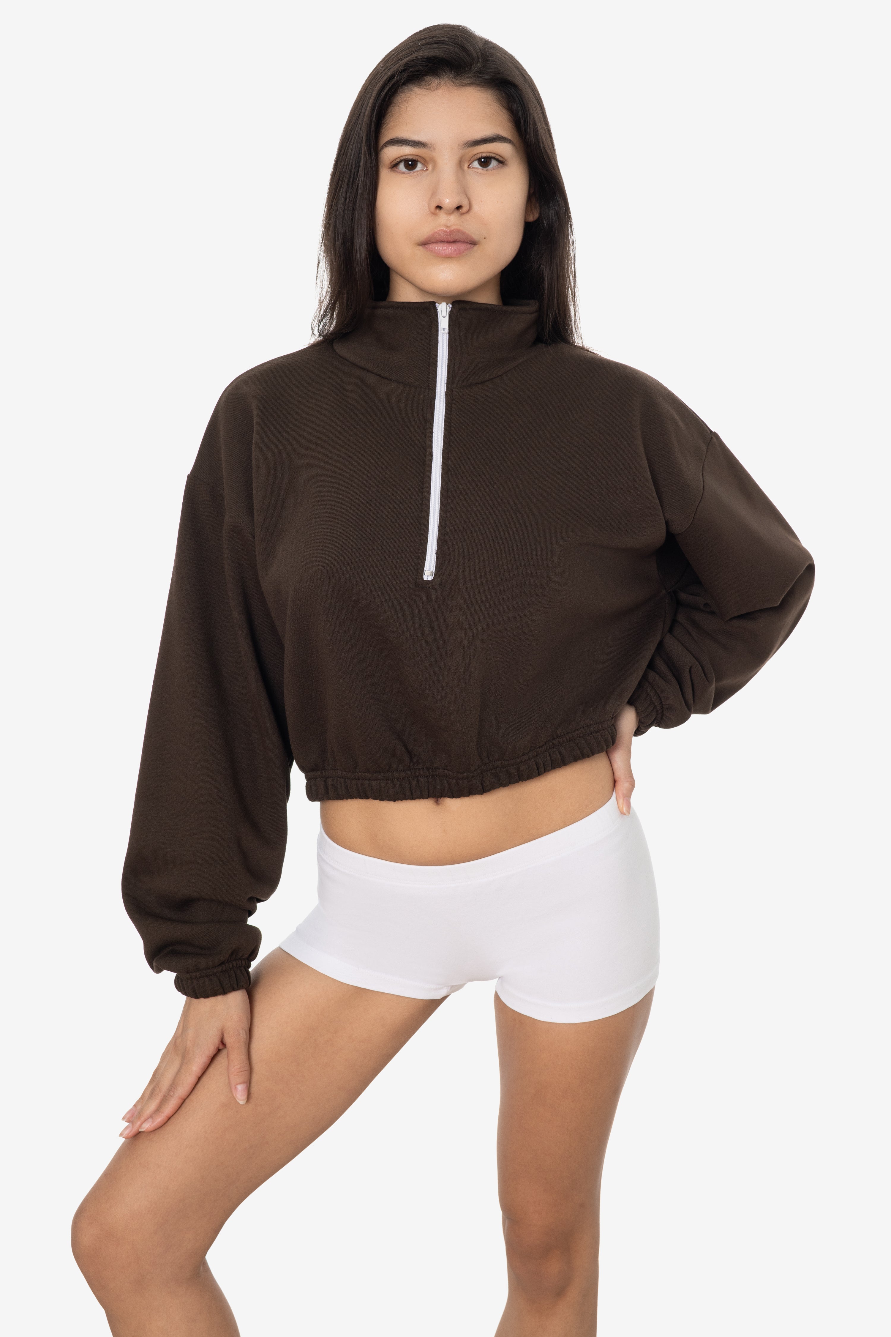 F396 - Flex Fleece Half Zip Cropped Pullover