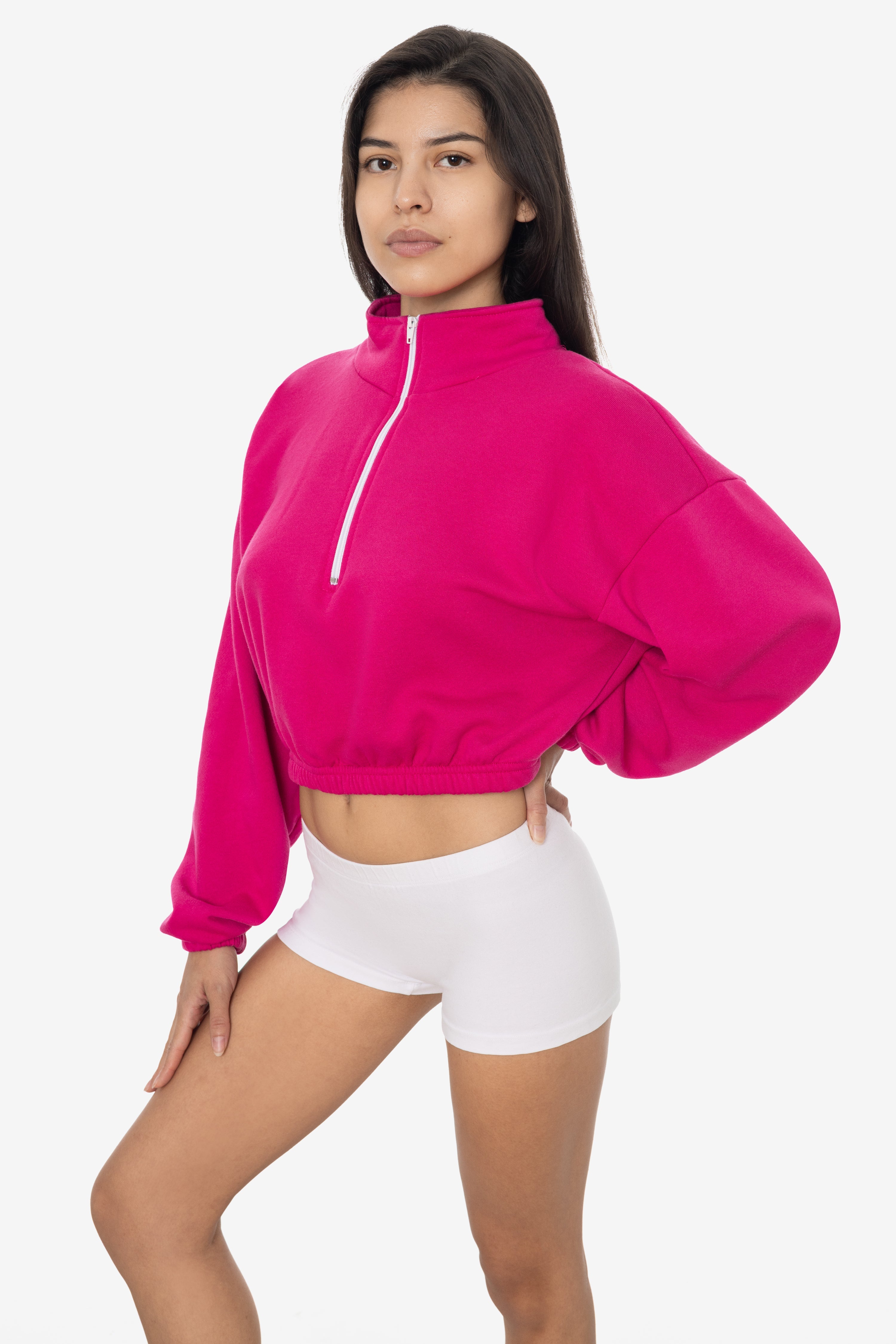 F396 - Flex Fleece Half Zip Cropped Pullover