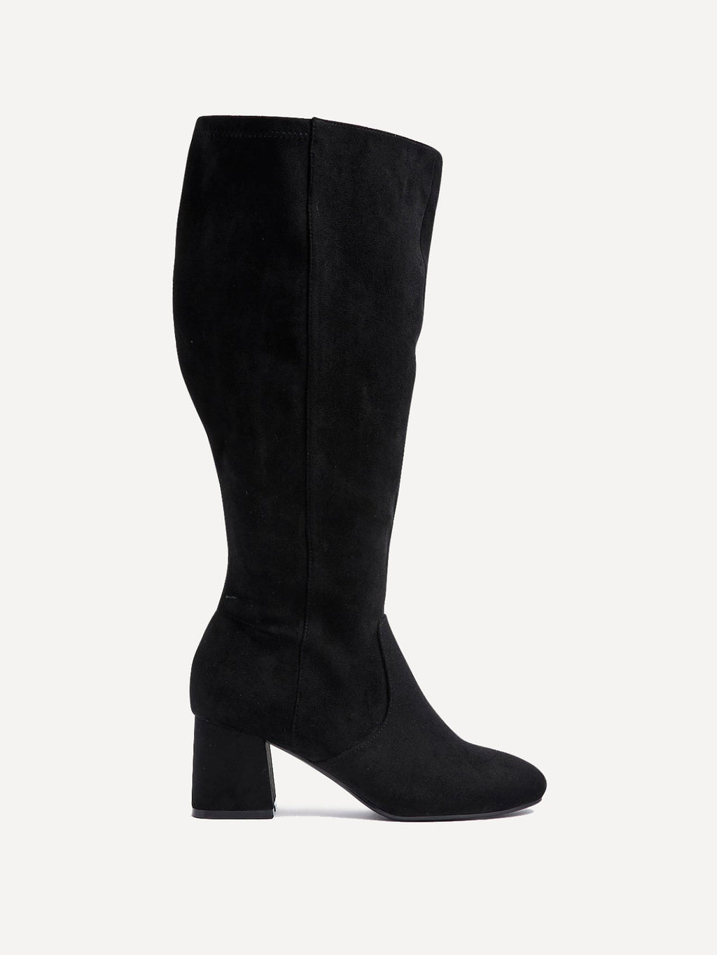 Fable Wide Fit Black Faux Suede Boots