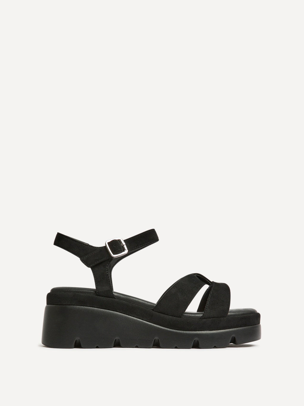 Fate Black Flatform Sandals