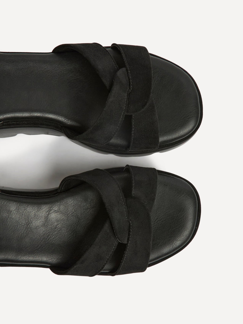 Fate Black Flatform Sandals