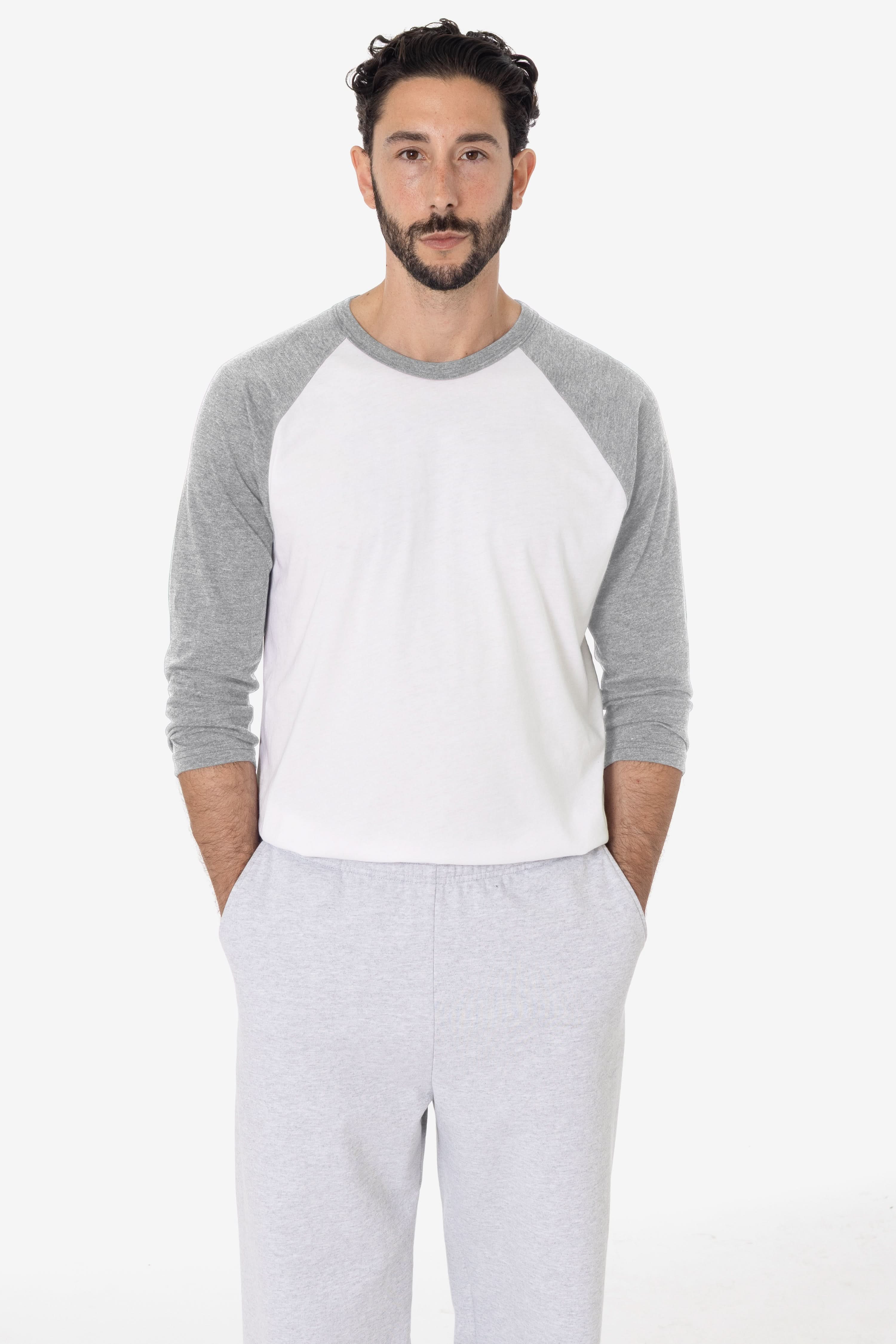 FF53 - 3/4 Sleeve Poly Cotton Raglan