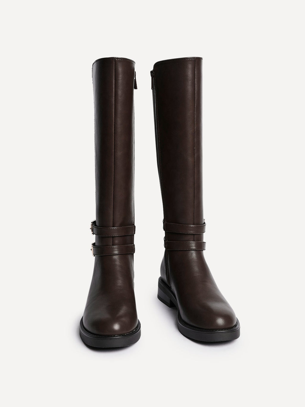 Fierce Brown Long Flat Boots