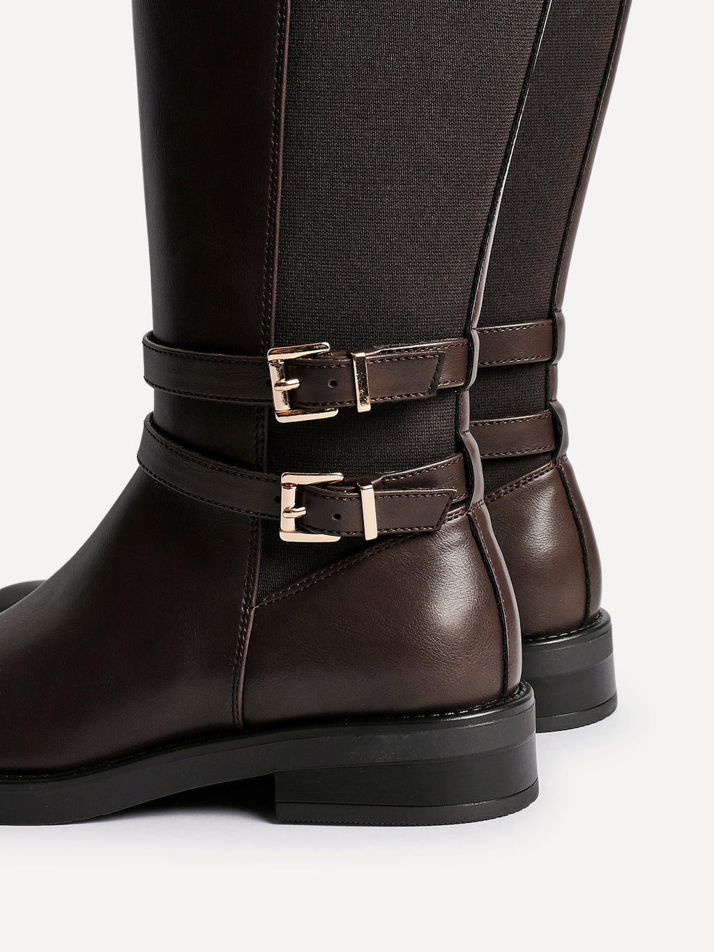 Fierce Brown Long Flat Boots