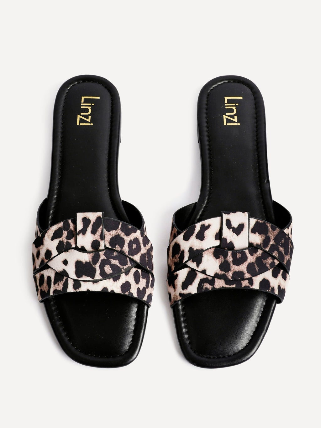 Fletcher Leopard Print Slider Sandals