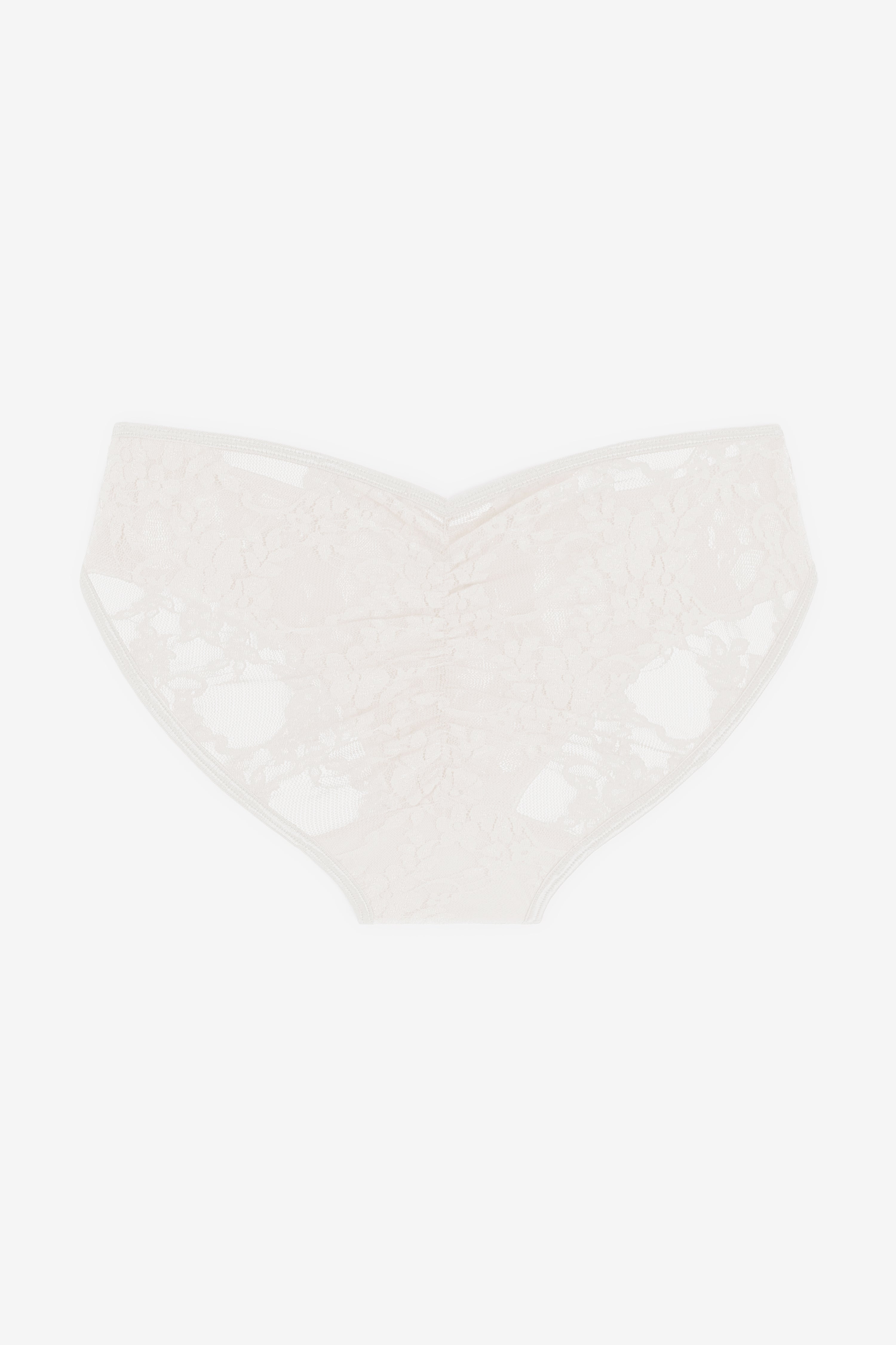 FNS08 - Floral Lace Ruched Back Bikini Panty