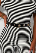 Circles In Love Black Eyelet Detail Belt