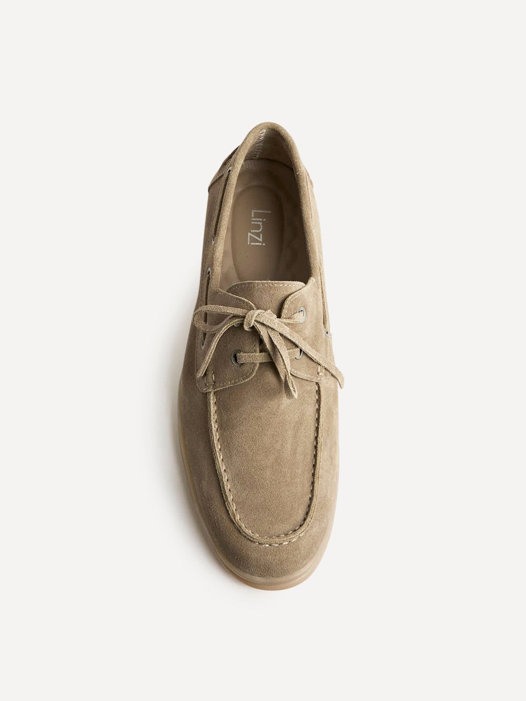Gianni Mens Taupe Suede Leather Boat Shoes