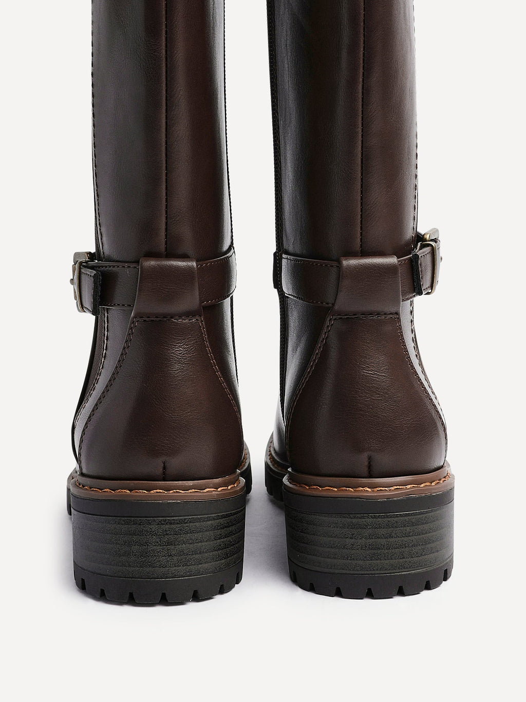 Gilded Brown Long Low Boots