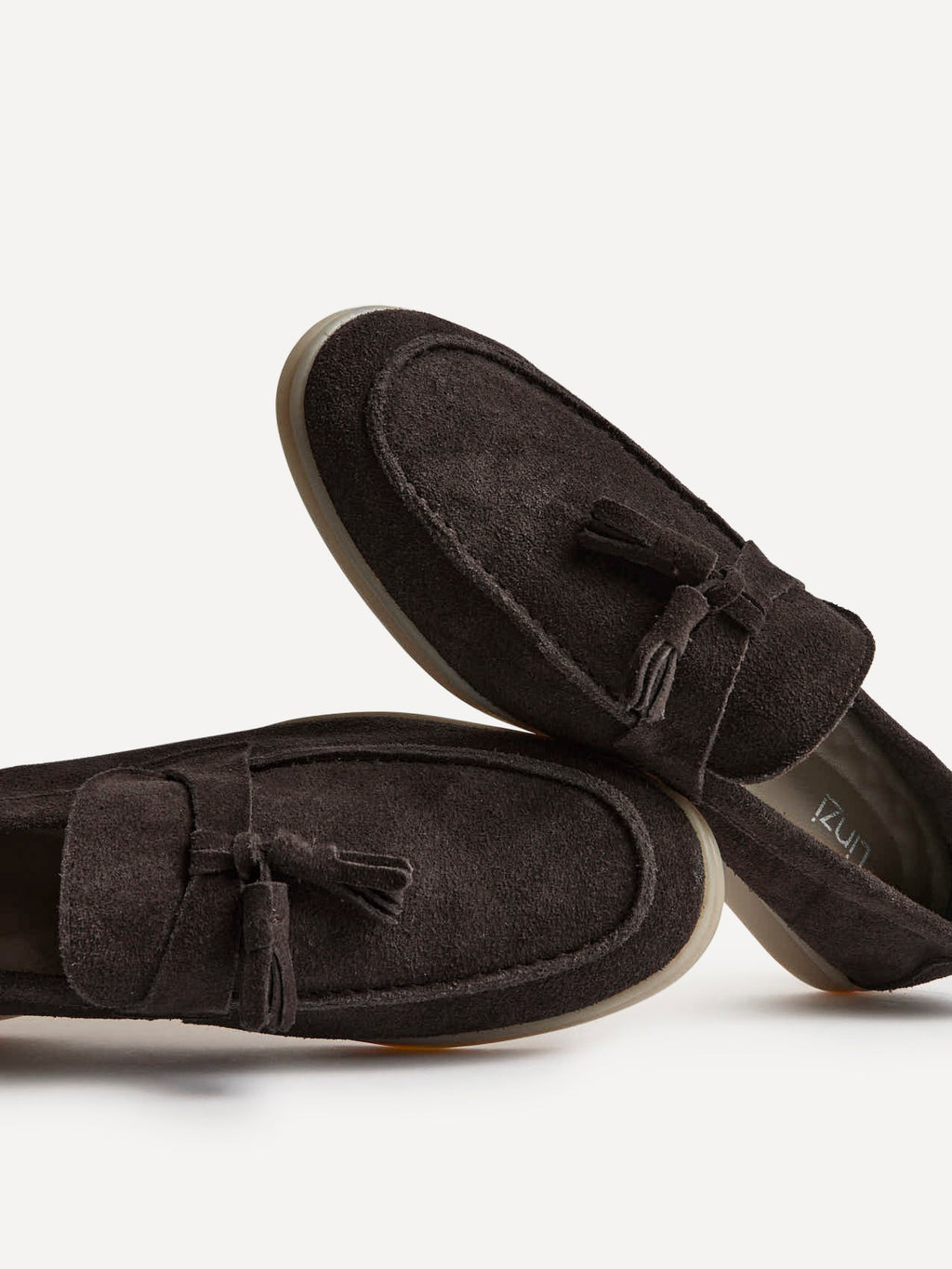 Giorgio Mens Brown Suede Leather Tassel Loafers