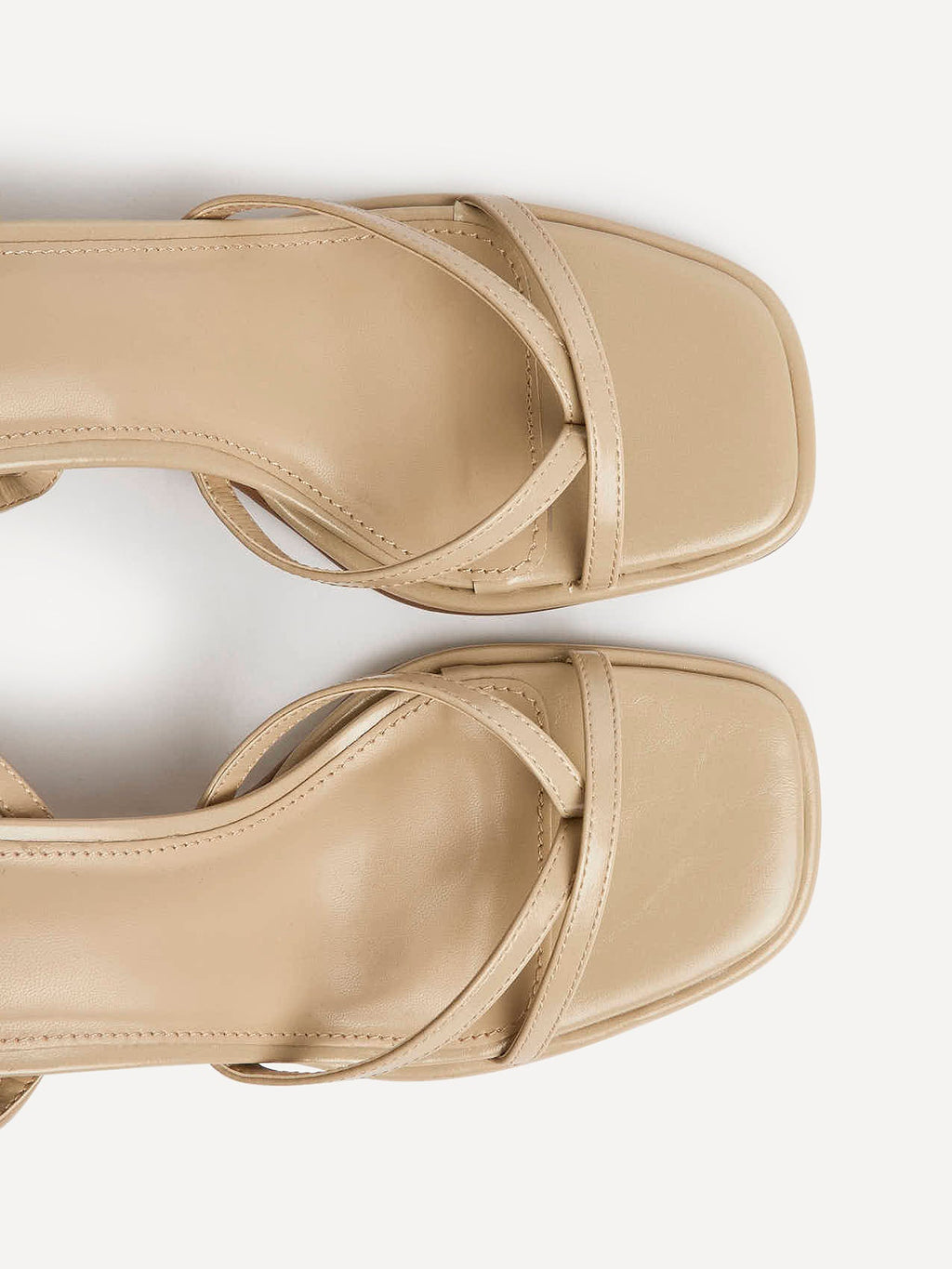 Glazed Nude Heeled Sandals