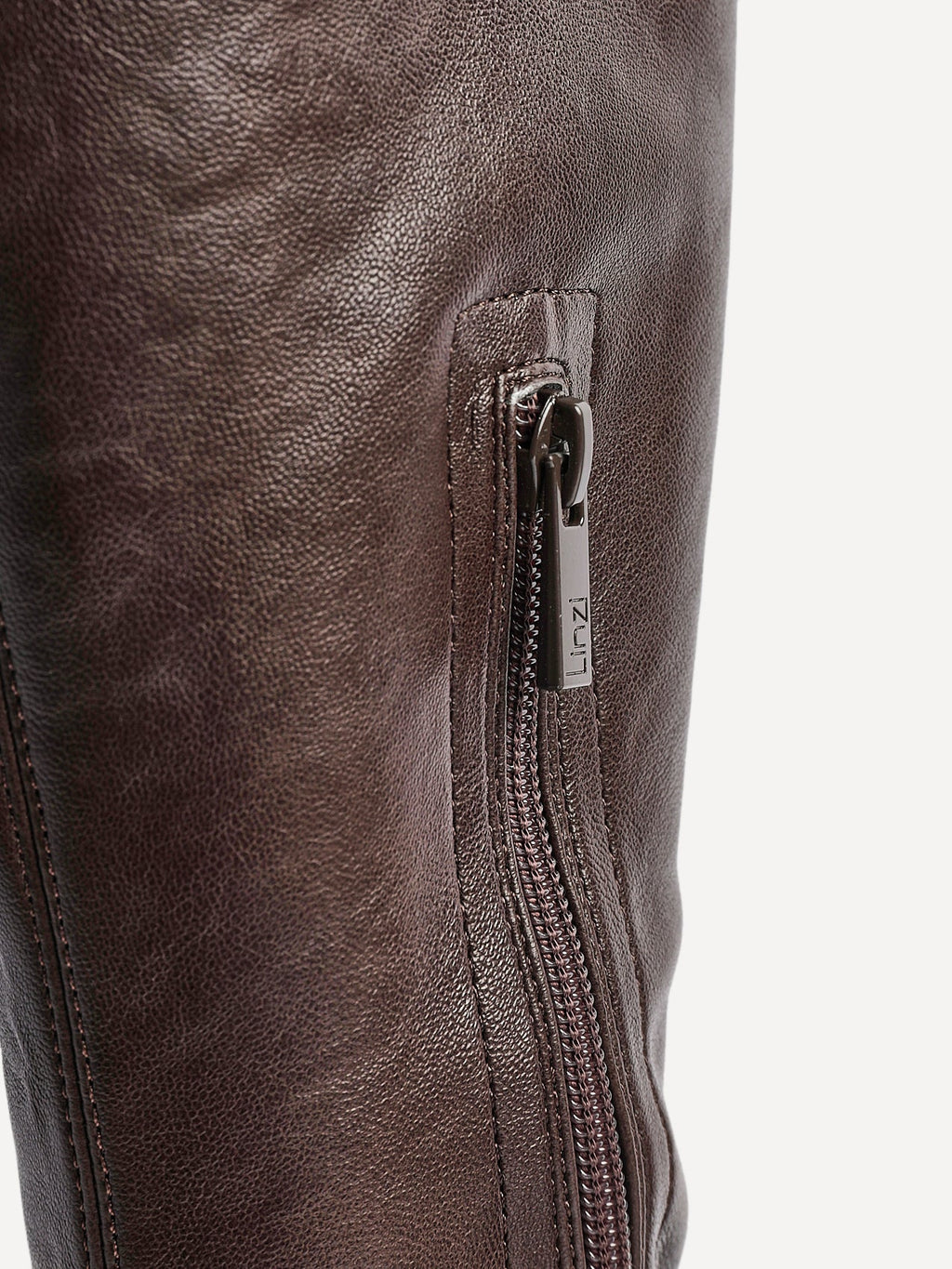Hallie Brown Faux Leather Long Boots