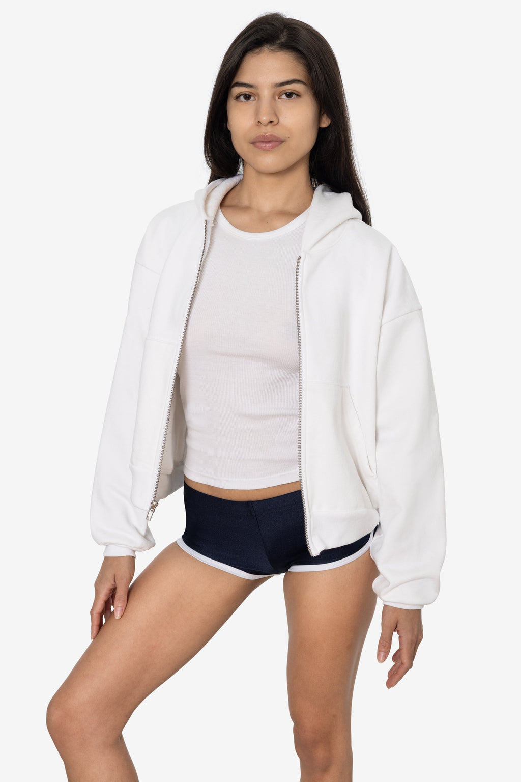 HF16 - Heavy Fleece Cropped Zip-Up Hoodie (Piece Dye)