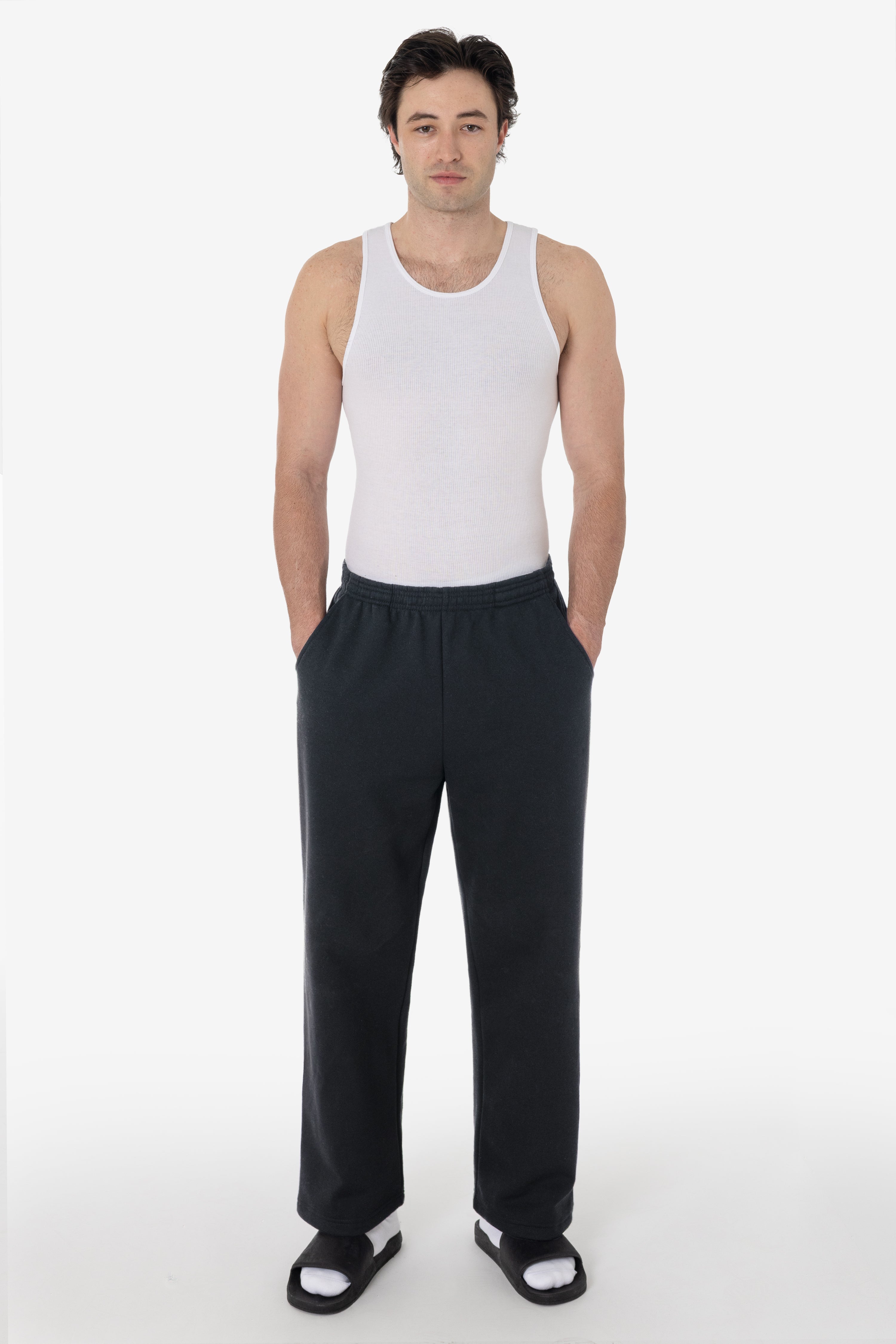 HF05 - Heavy Fleece Wide Leg Sweatpants (Piece Dye)