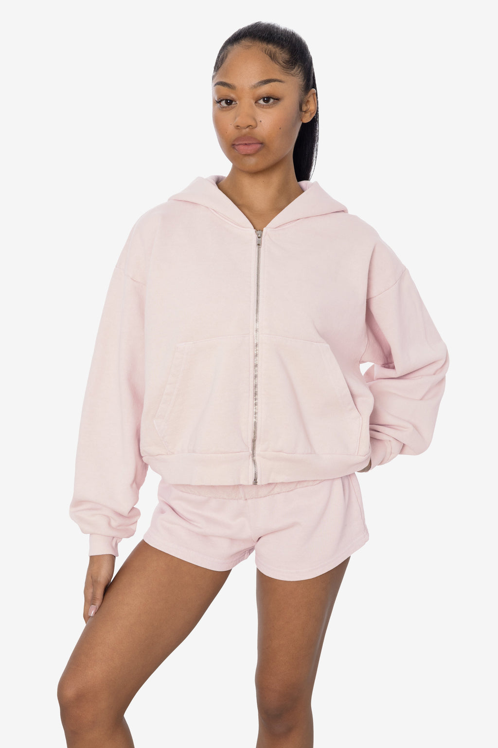 HF16 - Heavy Fleece Cropped Zip-Up Hoodie (Garment Dye)