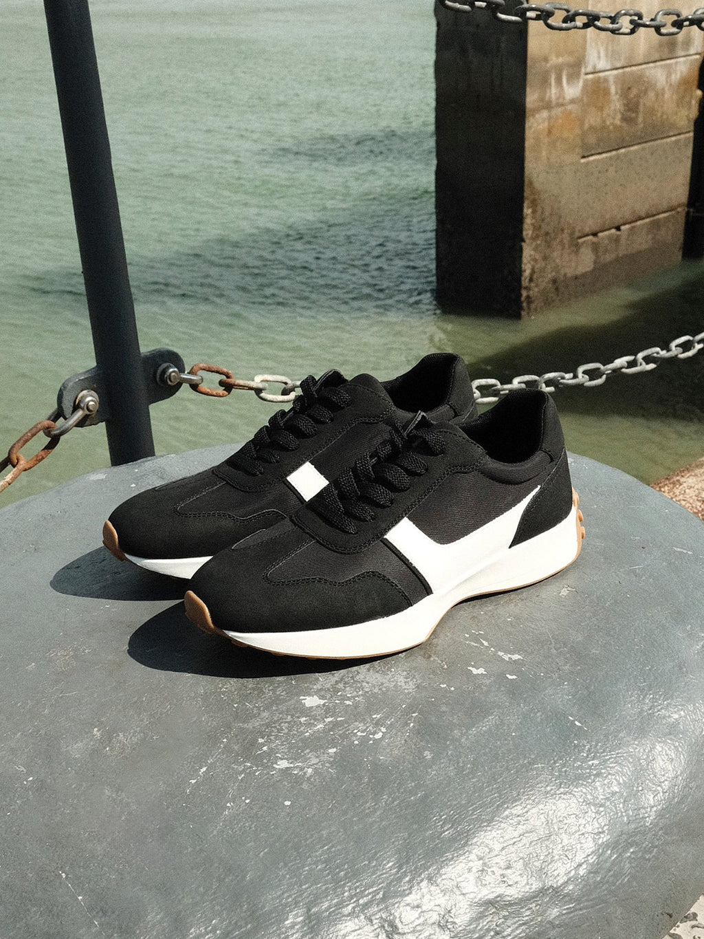 Hustle Black Suede Trainers