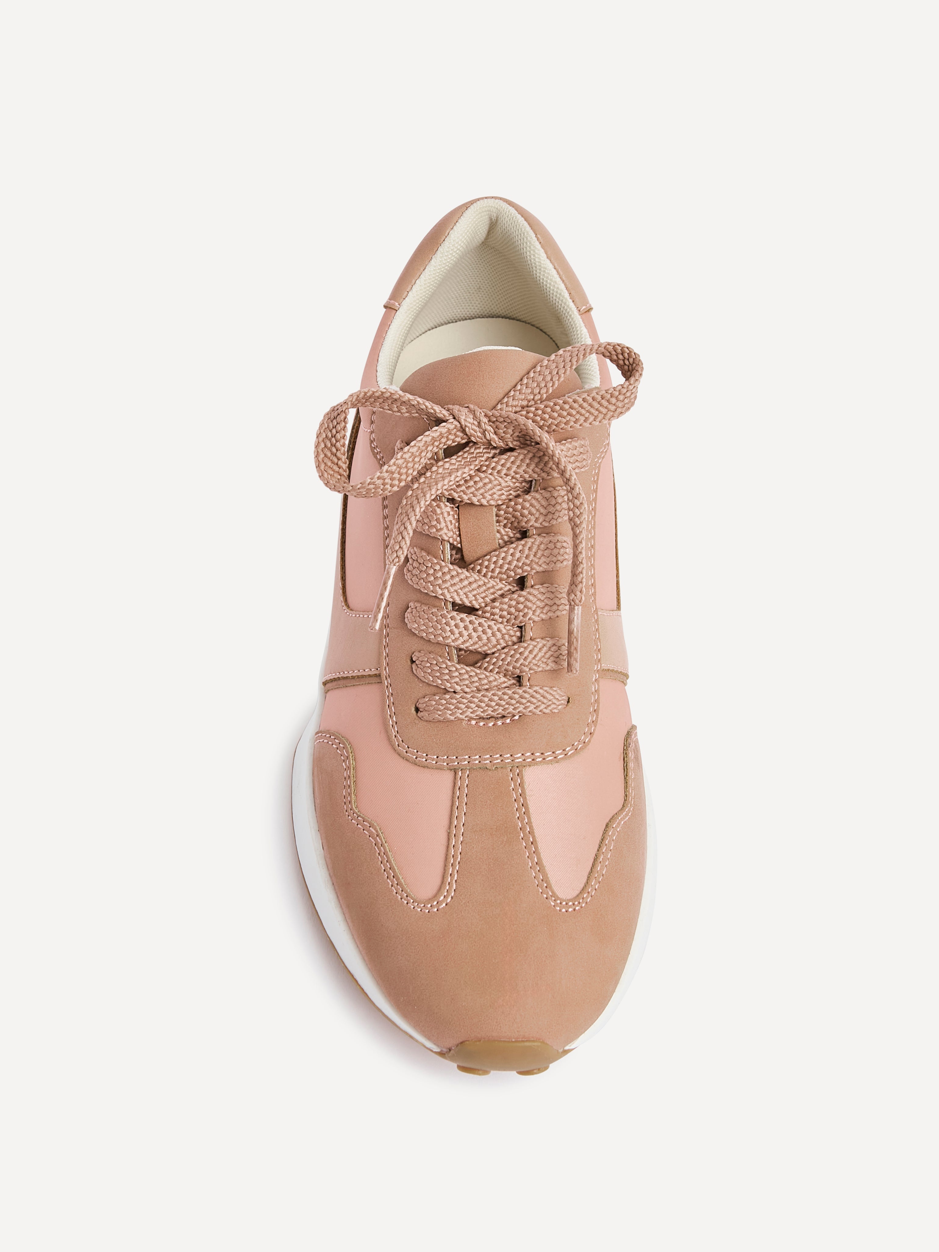 Hustle Dusky Pink Suede Trainers