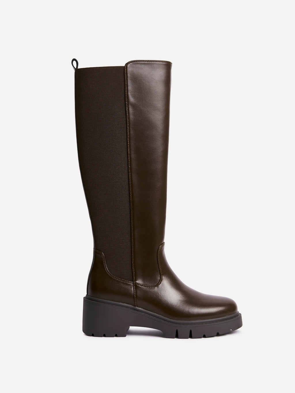 Hyland Brown Long Wedged Boots