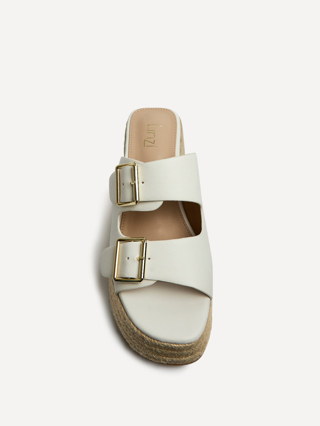 Impact White Espadrille Wedge Mules