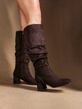 Inferno Wide Fit Brown Long Heeled Boots