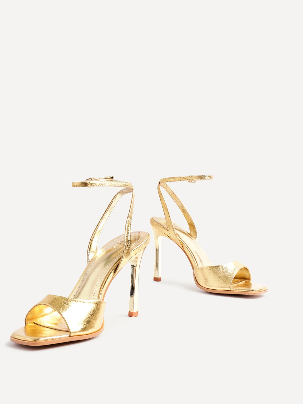 Jazz Gold Faux Leather Stiletto High Heels