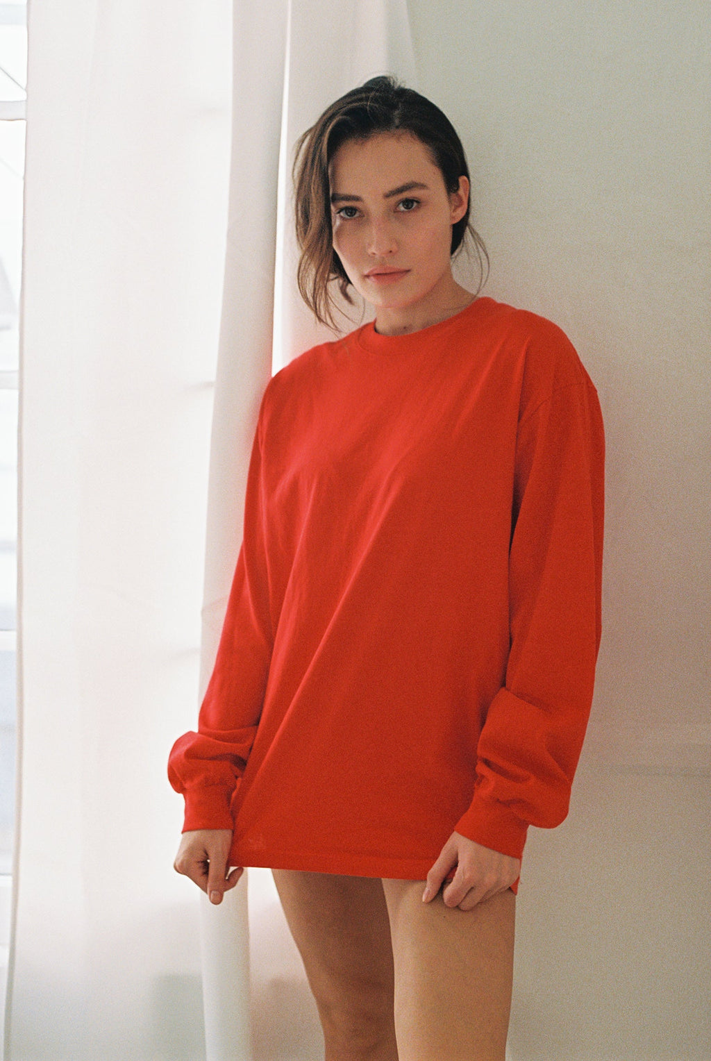 1807GD Mix - 6.5oz Long Sleeve Garment Dye Crew Neck T-Shirt