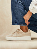 Jersey Nude Canvas Trainers