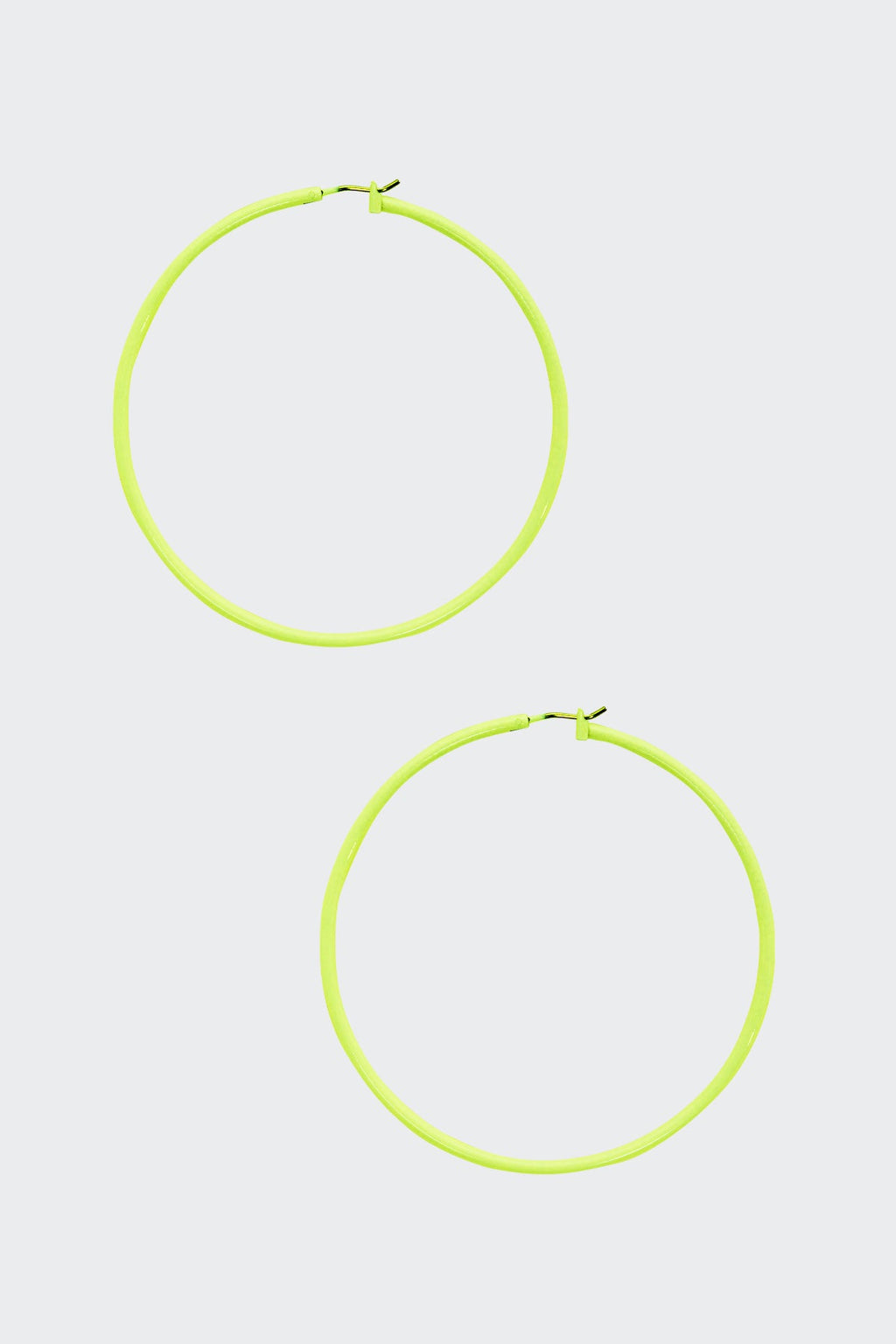 JWLNHE - Neon Yellow Hoop Earrings