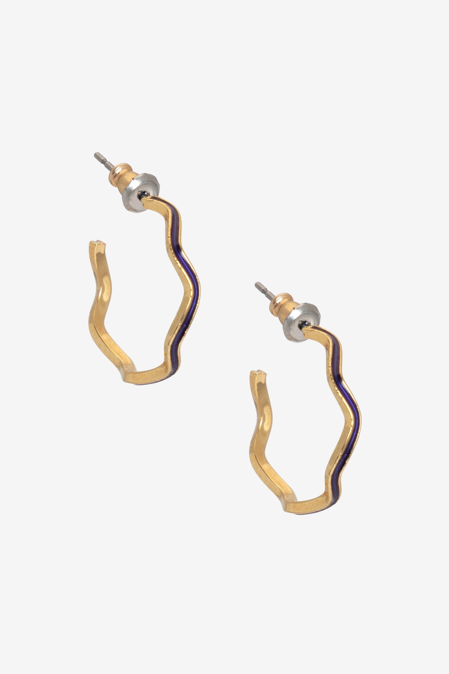 JWLWEH - Wavy Enameled Hoop Earrings