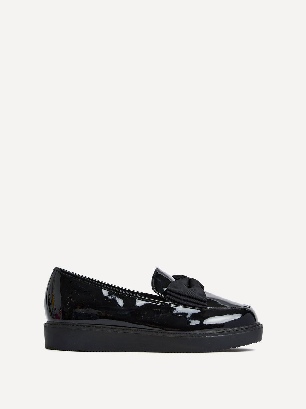 Kailey Wide Fit Black Patent Loafers