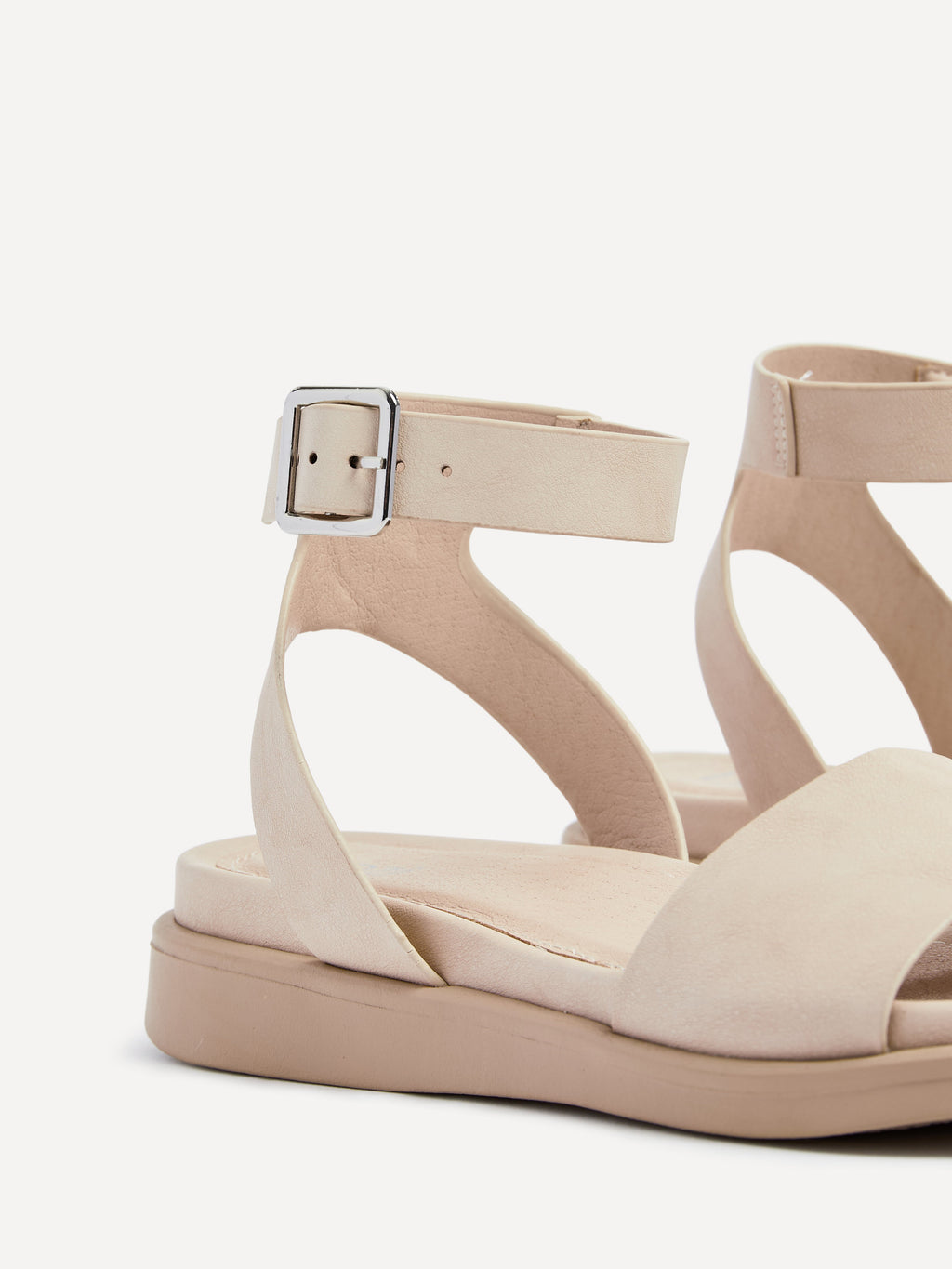 Kara Nude Faux Leather Flatform Sandals