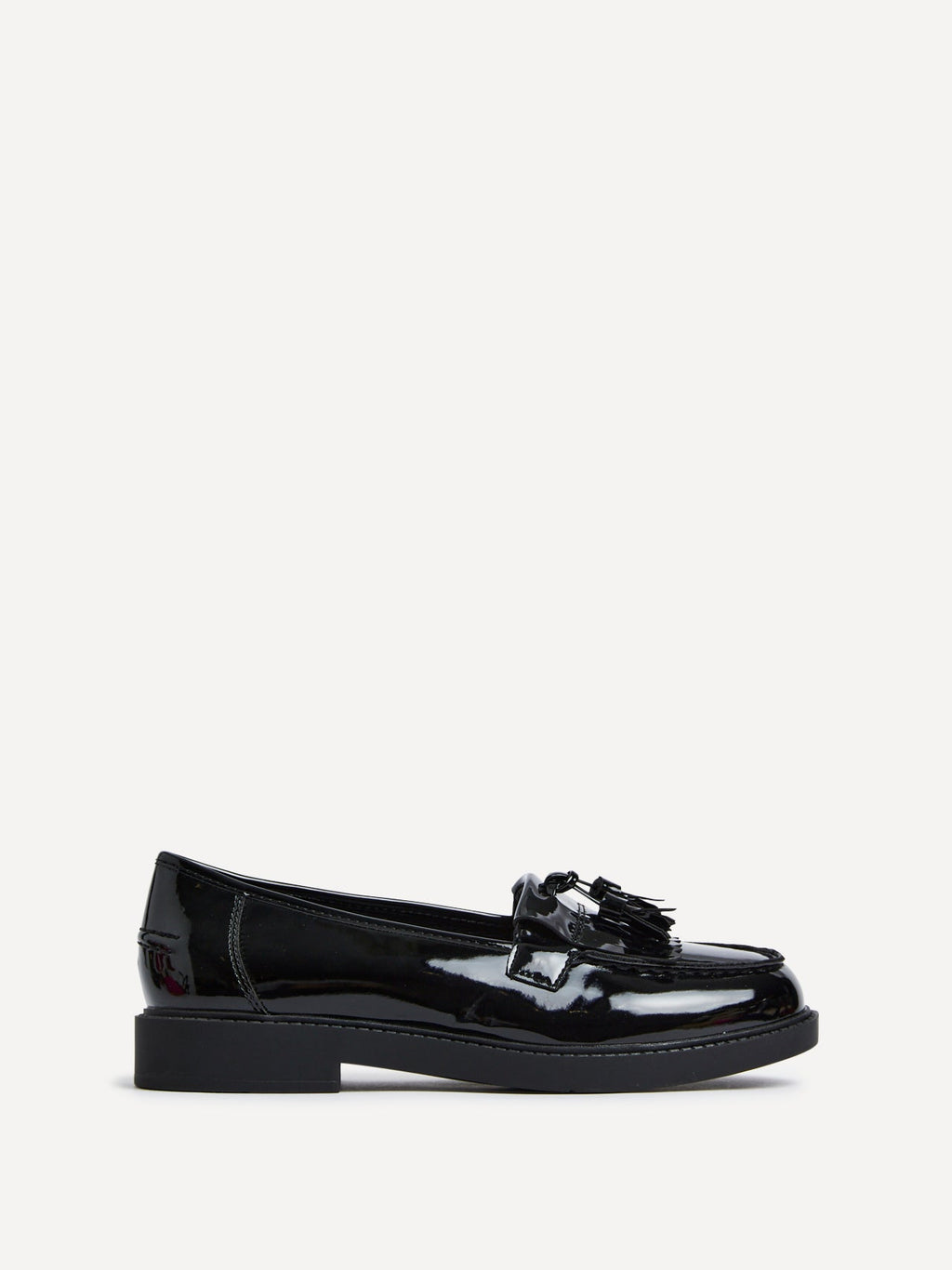 Kassidy Wide Fit Black Patent Loafers