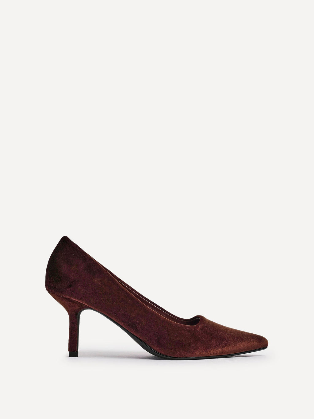 Kat Brown Velvet Classic Court Heels