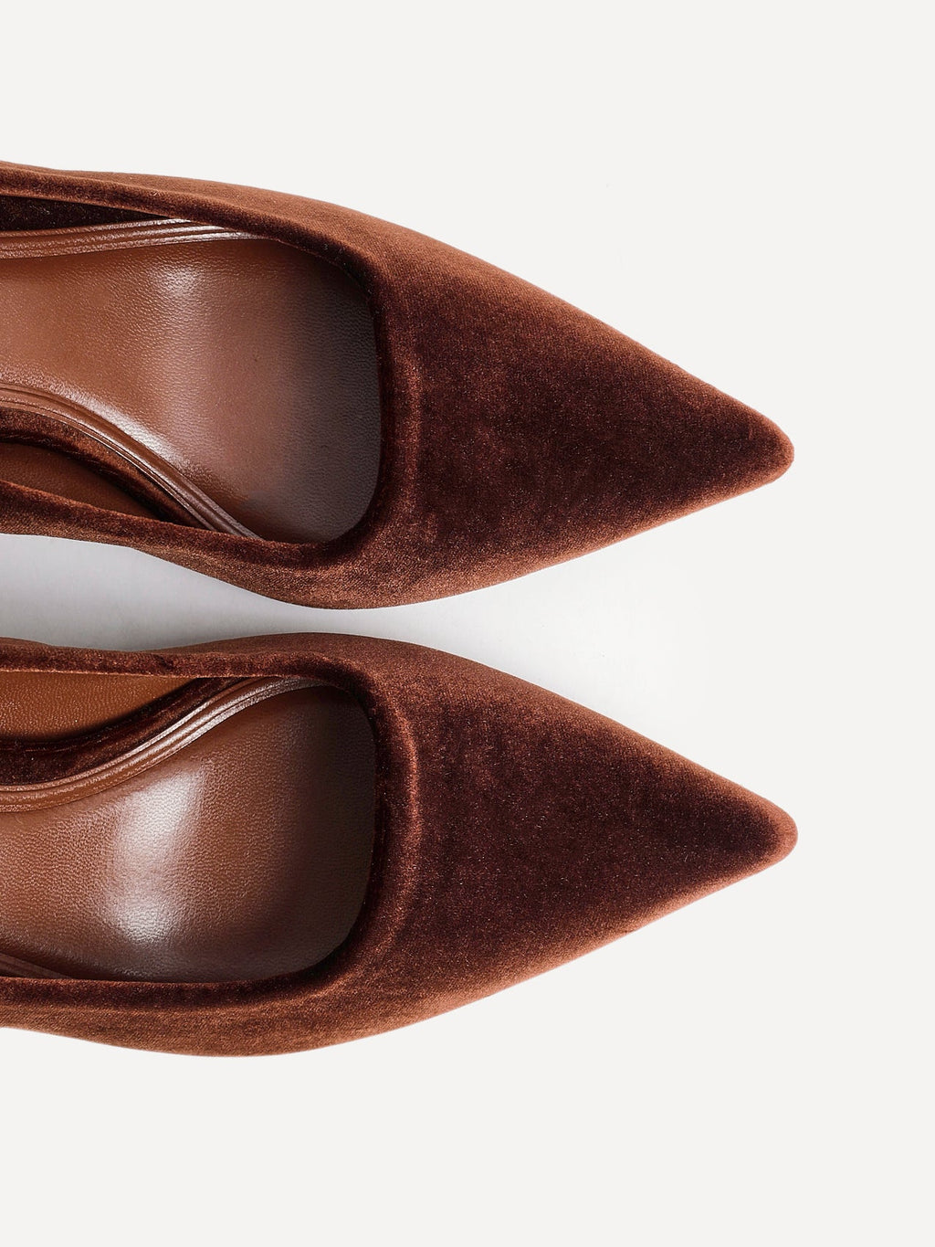 Kat Brown Velvet Classic Court Heels