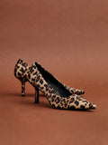 Kat Leopard Print Scuba Court Heel