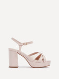 Keliah Nude Patent Platform Heels