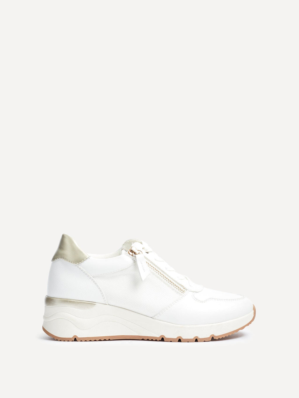Kyla White Wedge Trainers