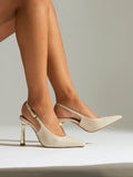 Lizzie Nude Stiletto Court Heels