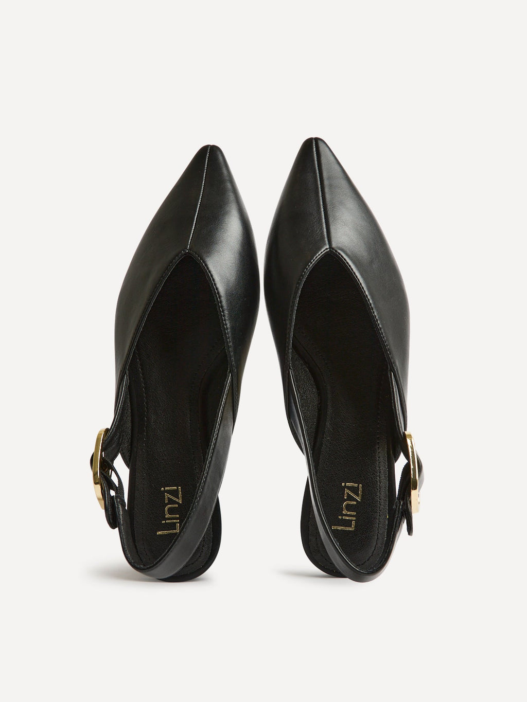 Lorna Black Faux Leather Ballet Flats