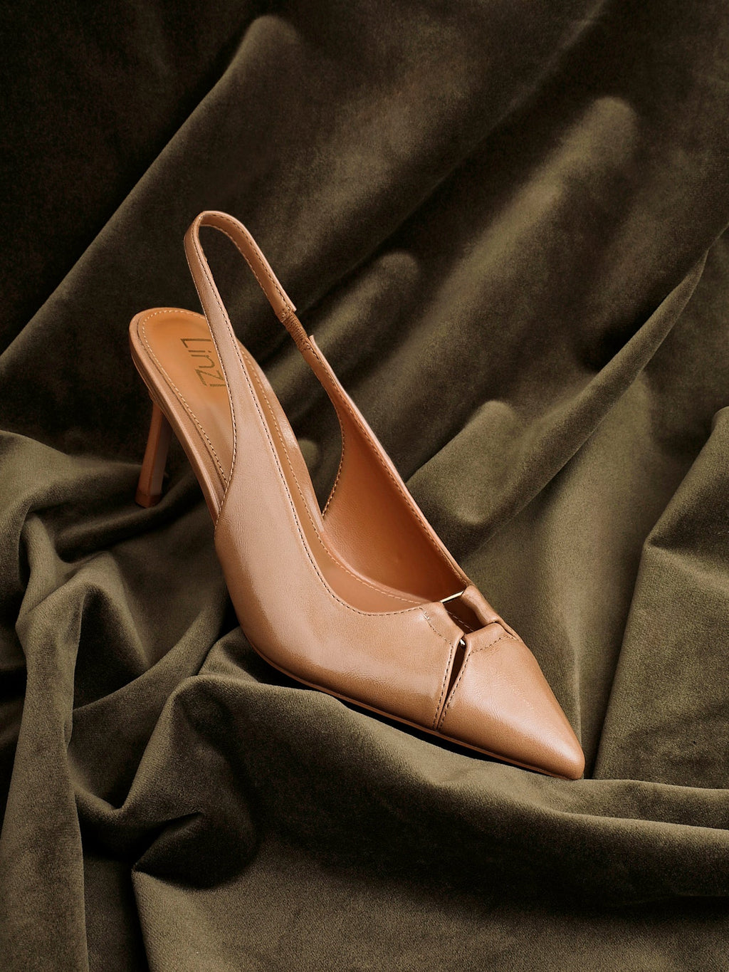 Lowrie Camel Faux Leather Court Heels