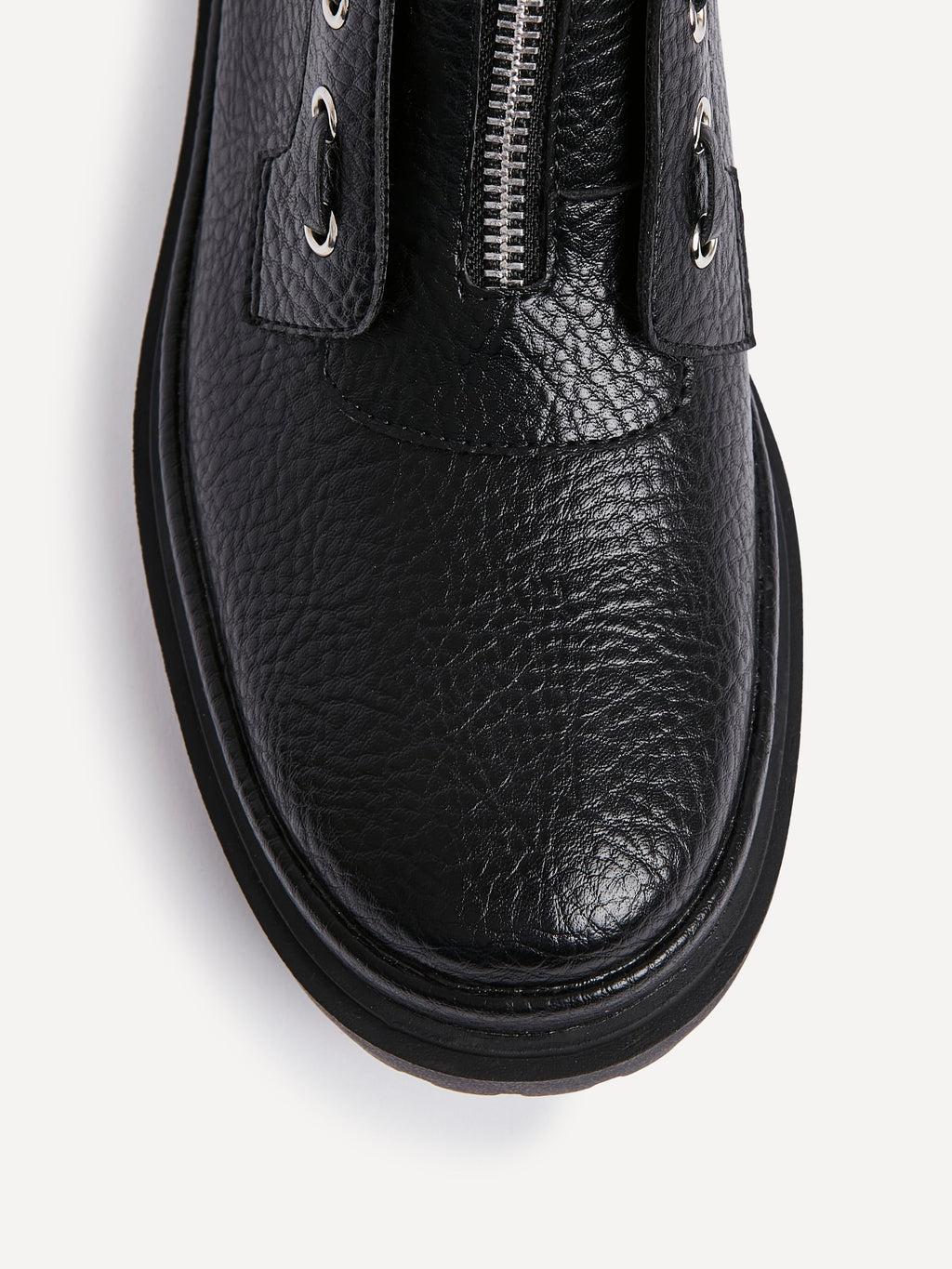Launch Black Zip-Up Military Boots