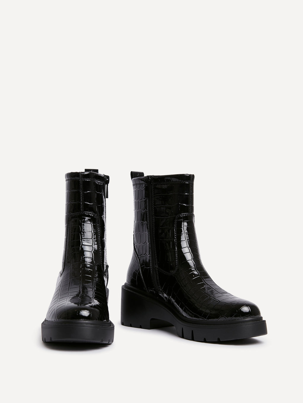 Limited Black Croc Ankle Boots