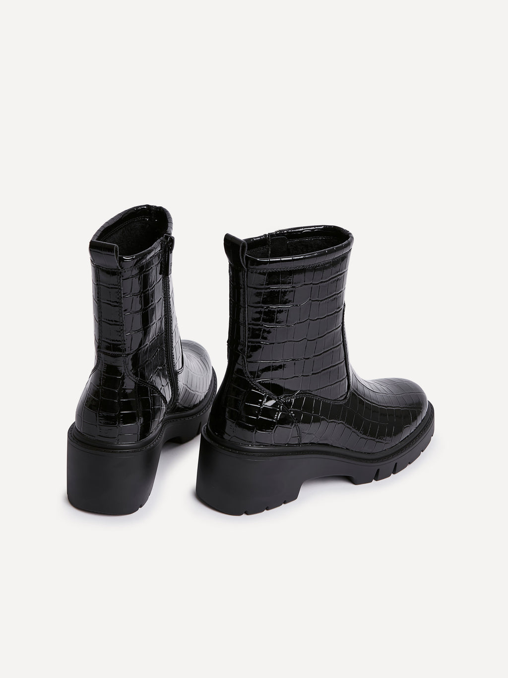 Limited Black Croc Ankle Boots