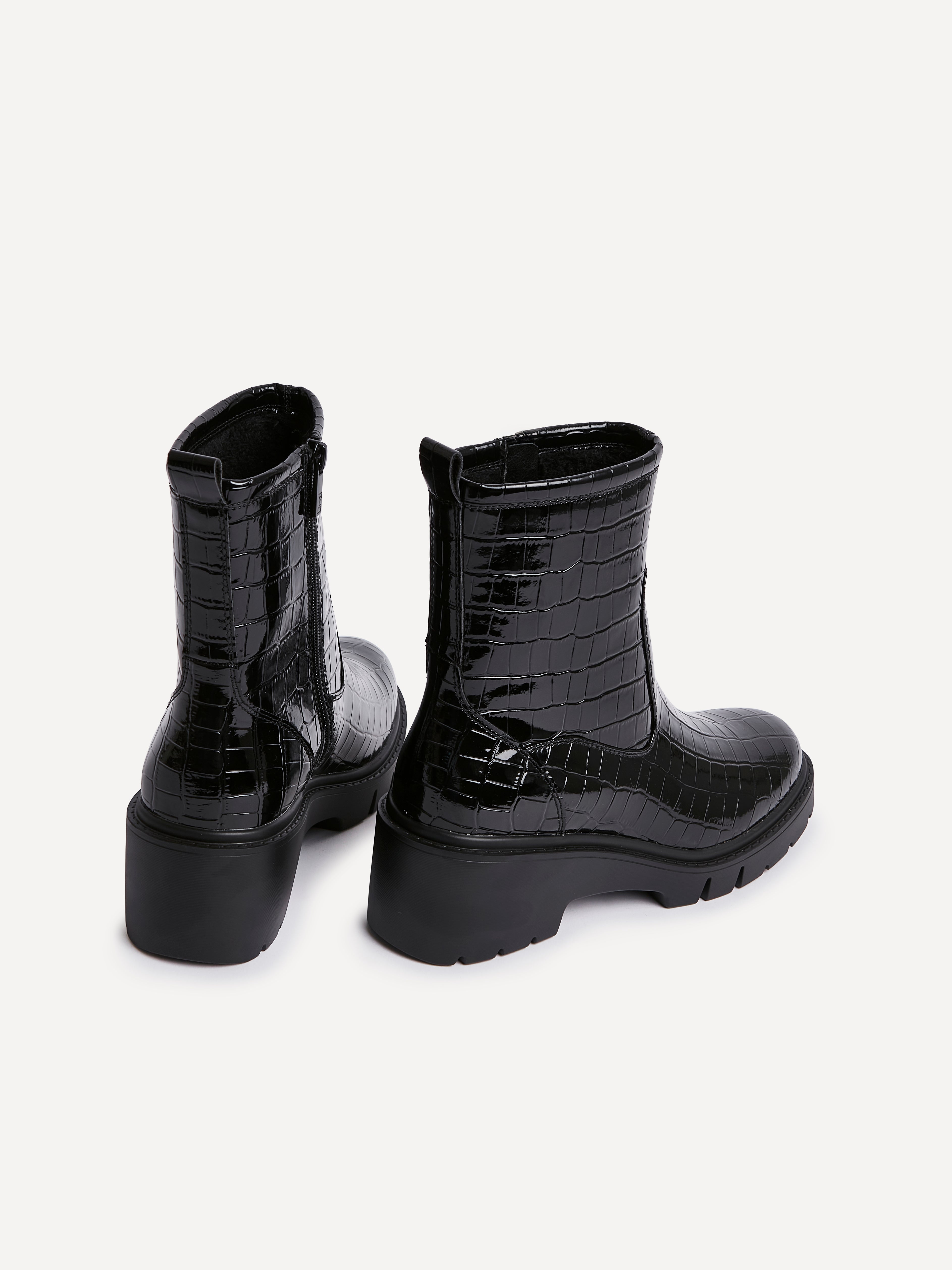 Limited Black Croc Ankle Boots