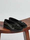 Mallo Black Faux Suede & Leather Loafers
