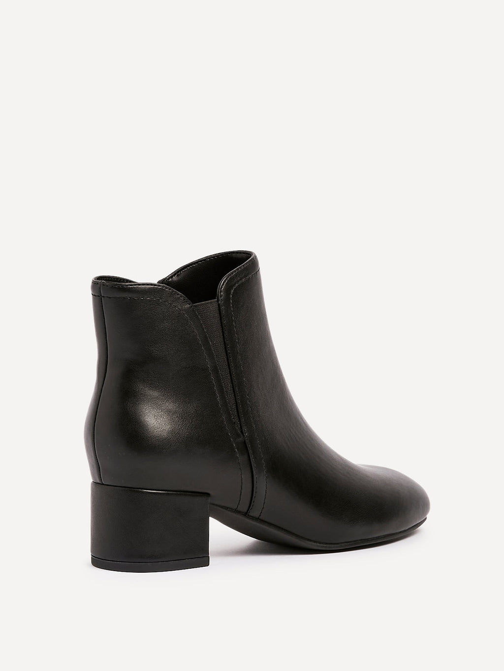 Manor Black Faux Leather Heeled Ankle Boots