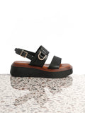 Rox Black Flatform Sandals